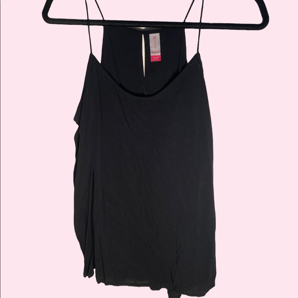 No Boundaries black tank top with high neck back!
